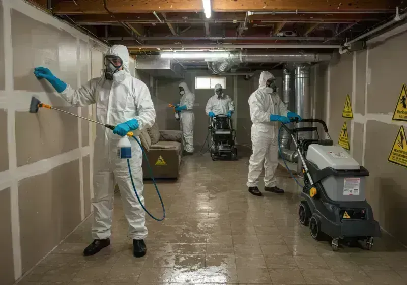 Basement Moisture Removal and Structural Drying process in Pulaski County, GA